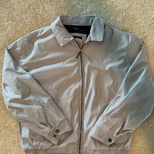 Claiborne Tan Collar Zip Up